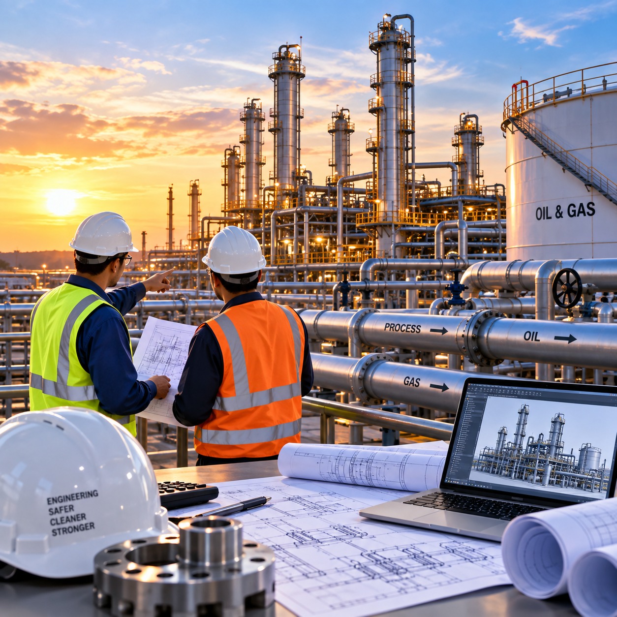 Oil and gas industrial facility